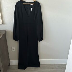 Black ballon sleeve romper ,buisness look